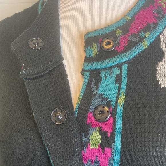 J. Jill Trailing Flowers Jacquard Topper Coat Large Lagenlook Floral Duster Fall - Picture 10 of 16